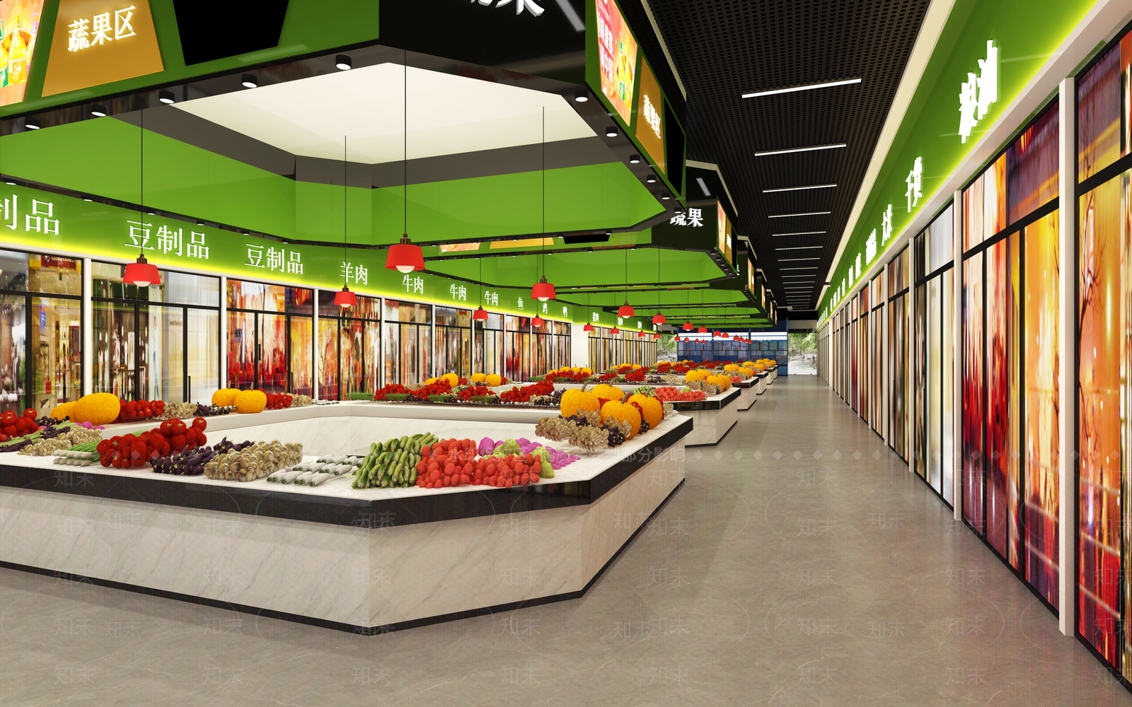 现代蔬菜水果超市3D模型下载【ID:1110077798】