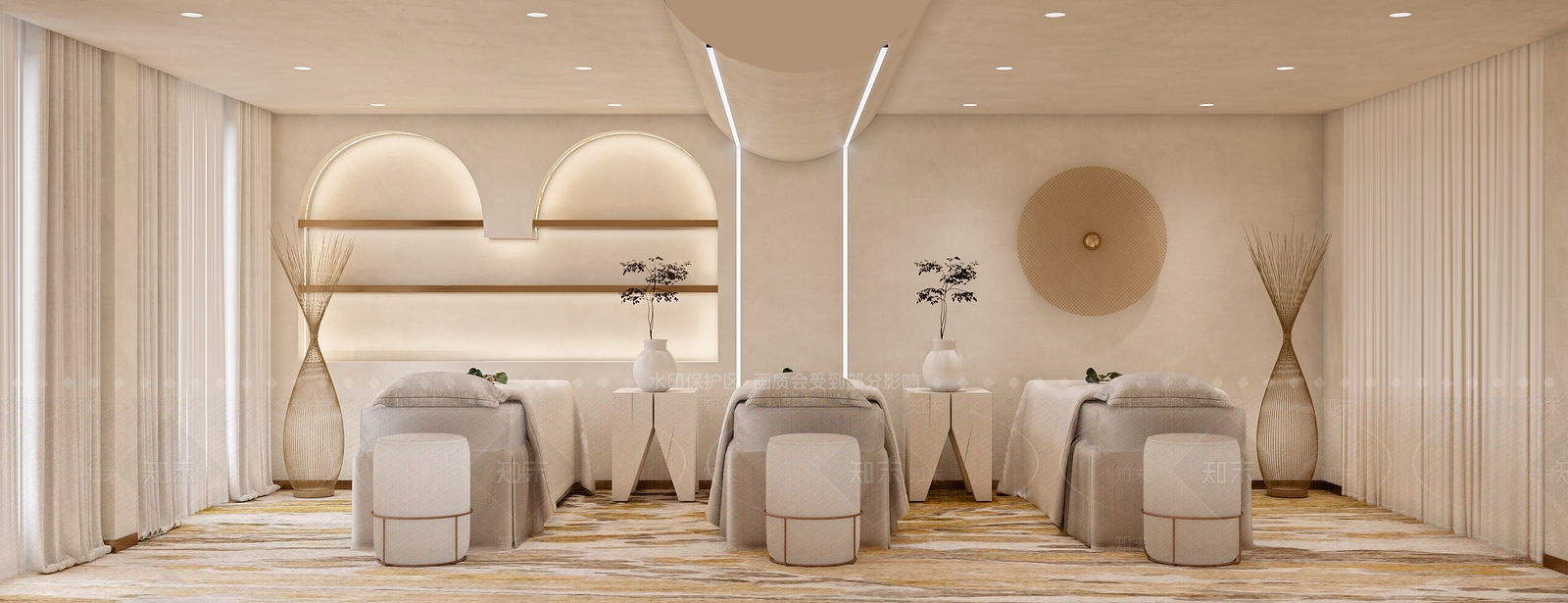 侘寂美容SPA店包厢3D模型下载【ID:1110087064】