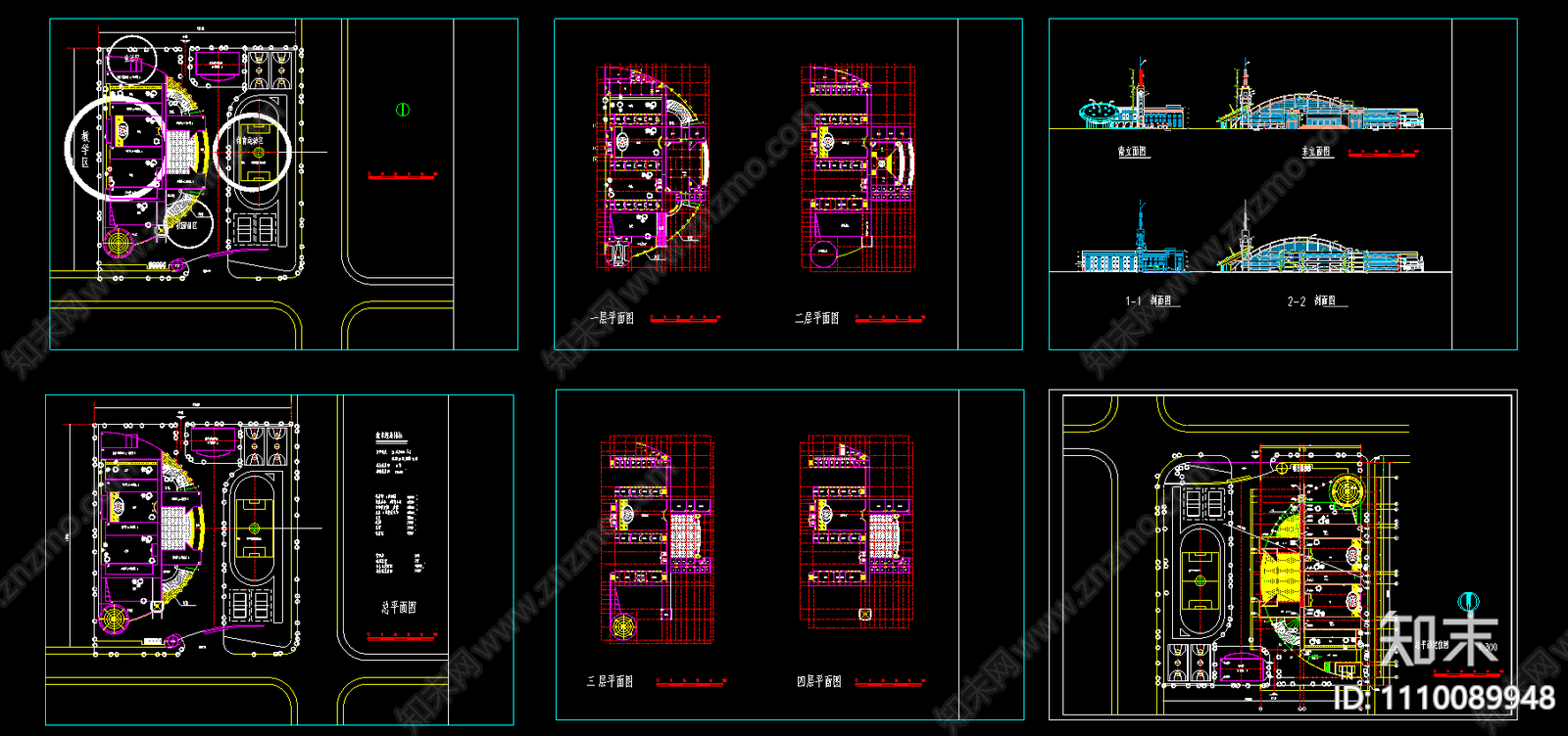 小学方案图CAD施工图下载【ID:1110089948】