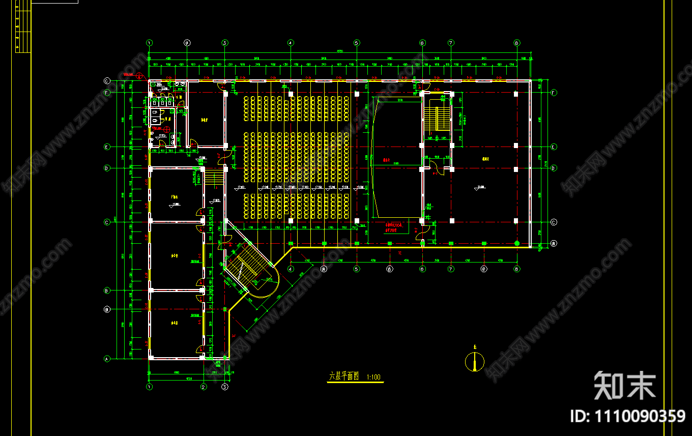 教学楼全套设计图CAD施工图下载【ID:1110090359】