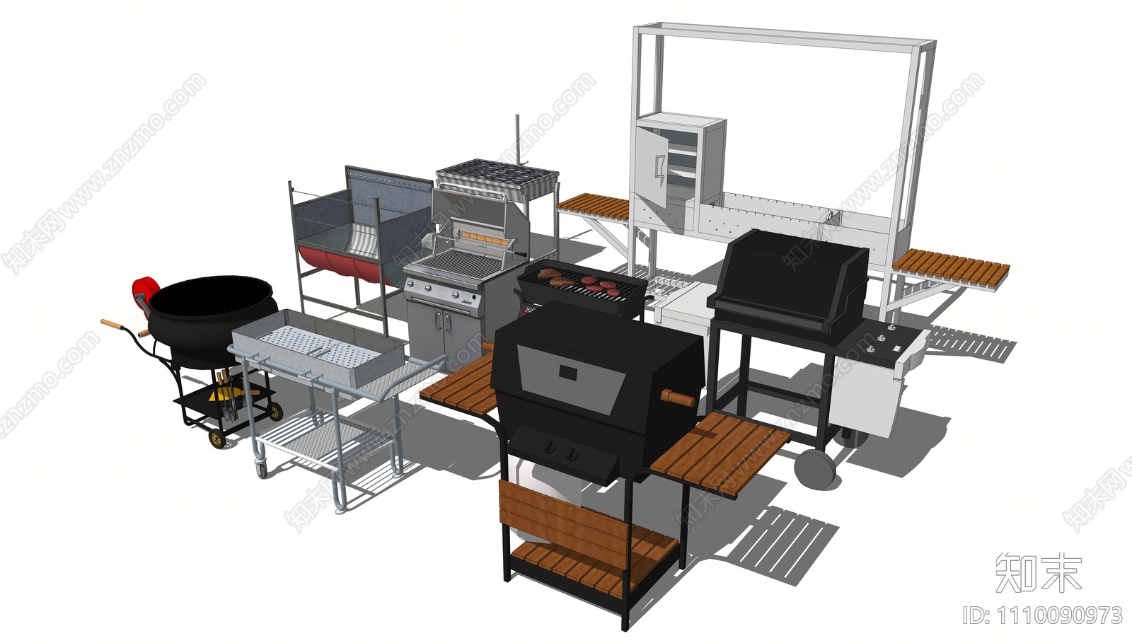 现代烧烤架SU模型下载【ID:1110090973】