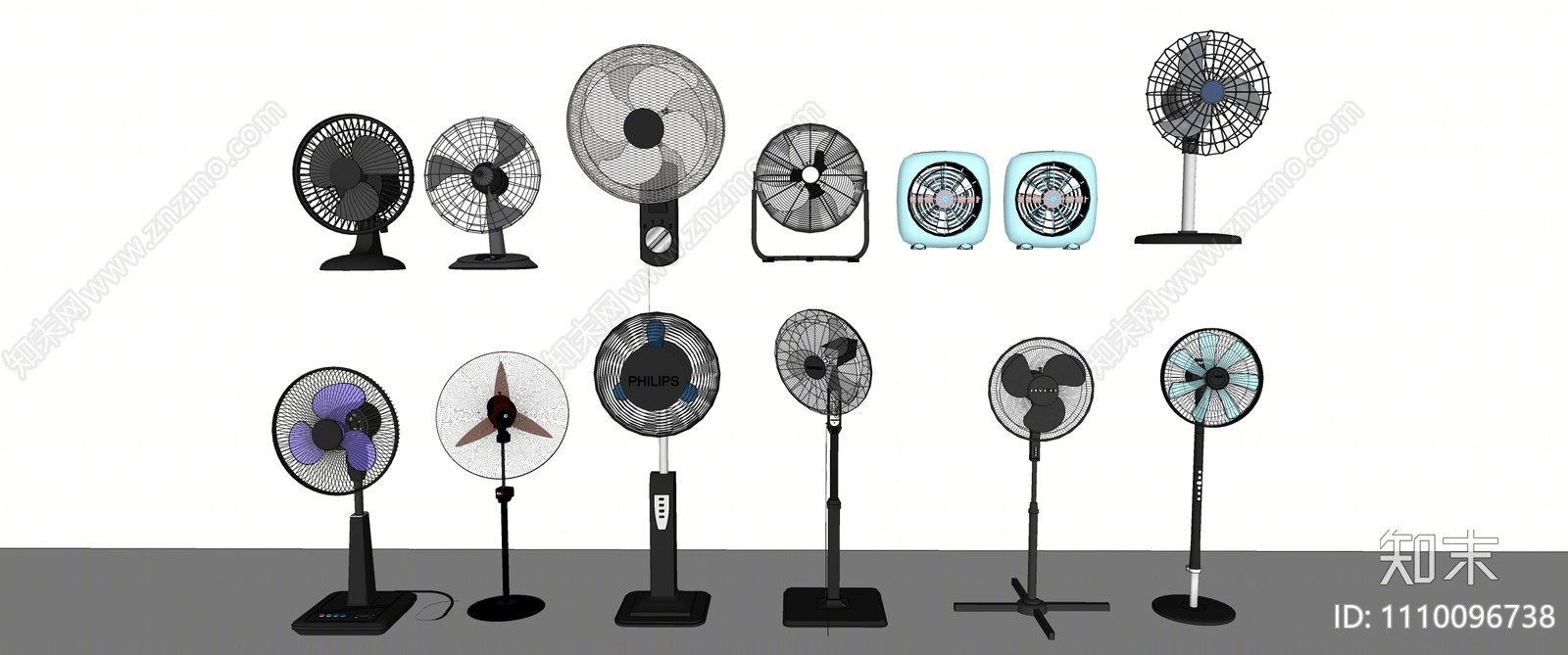 现代风扇SU模型下载【ID:1110096738】