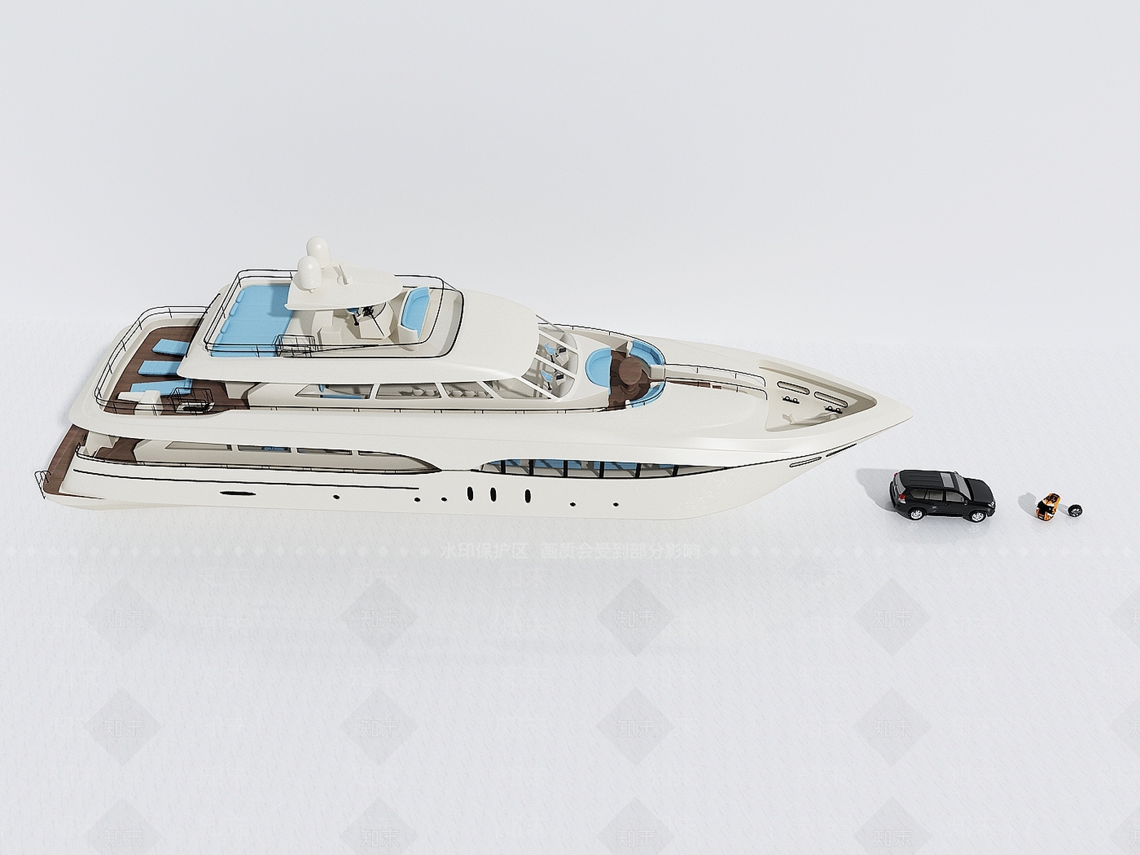 现代私人游艇3D模型下载【ID:1110097696】