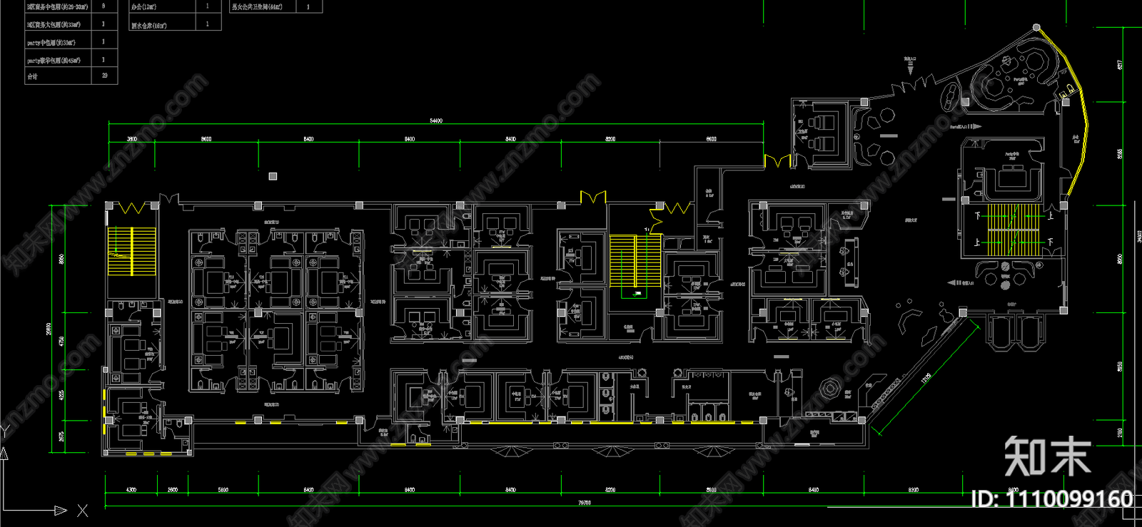 KTV商业KTV轰趴施工图施工图下载【ID:1110099160】
