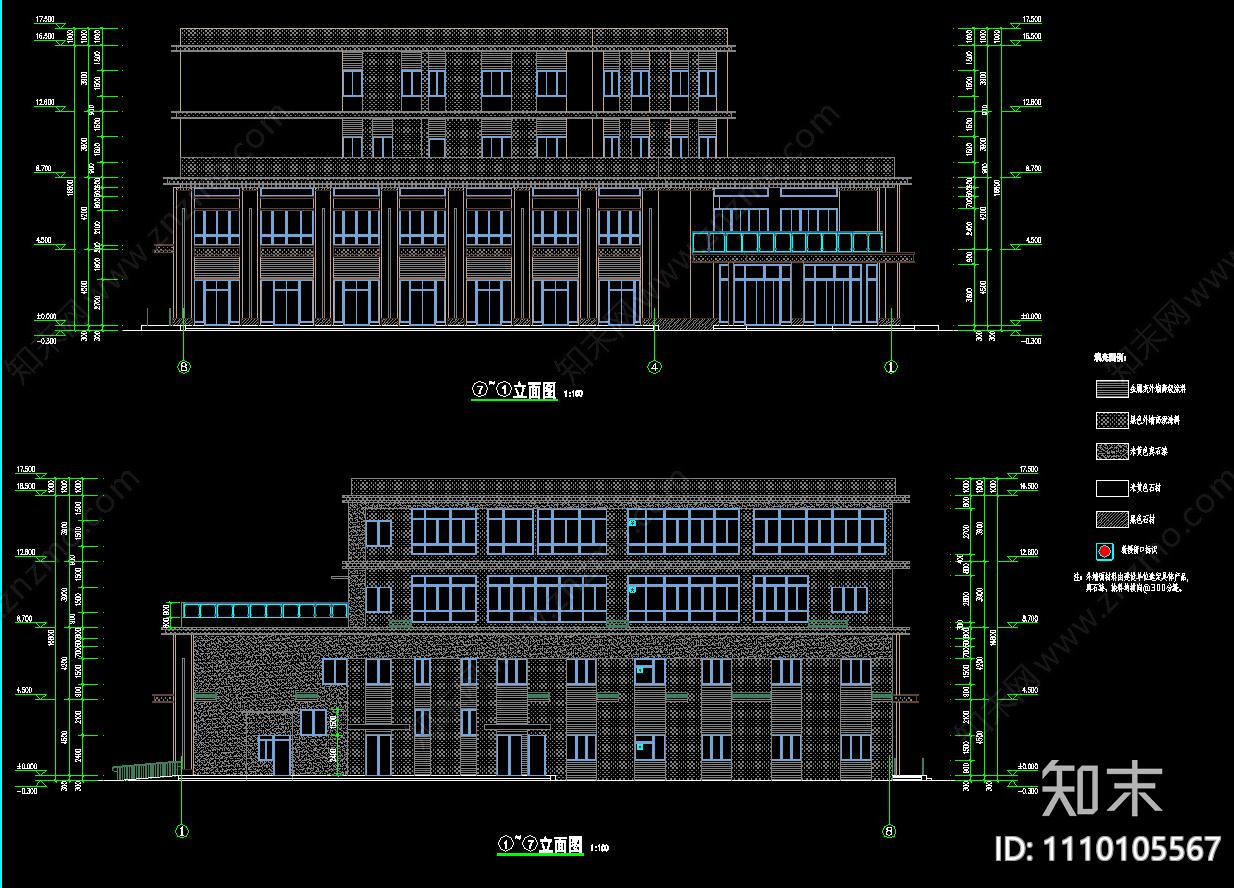 中铁南山里售楼部建筑设计cad施工图下载【ID:1110105567】