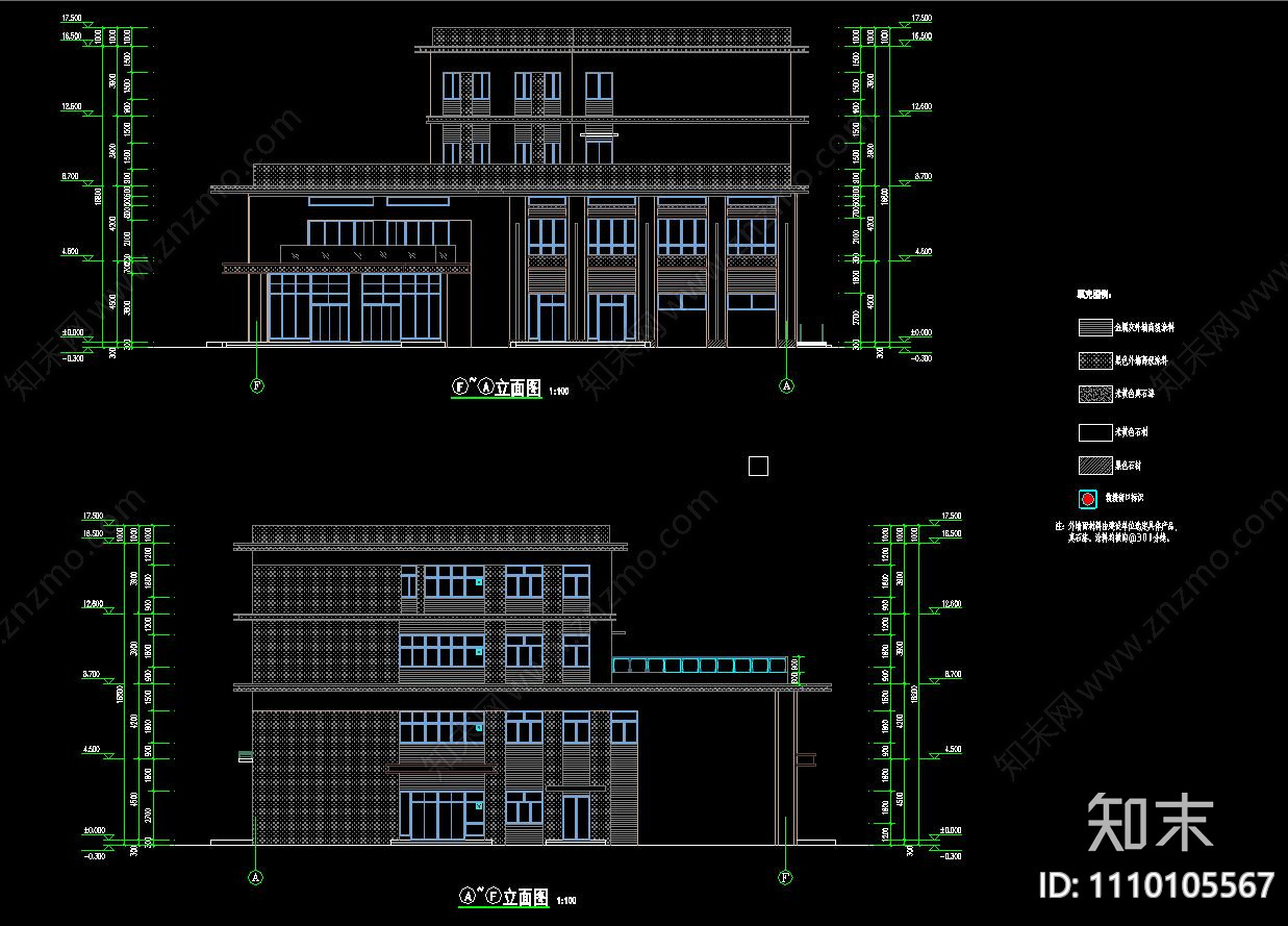 中铁南山里售楼部建筑设计cad施工图下载【ID:1110105567】