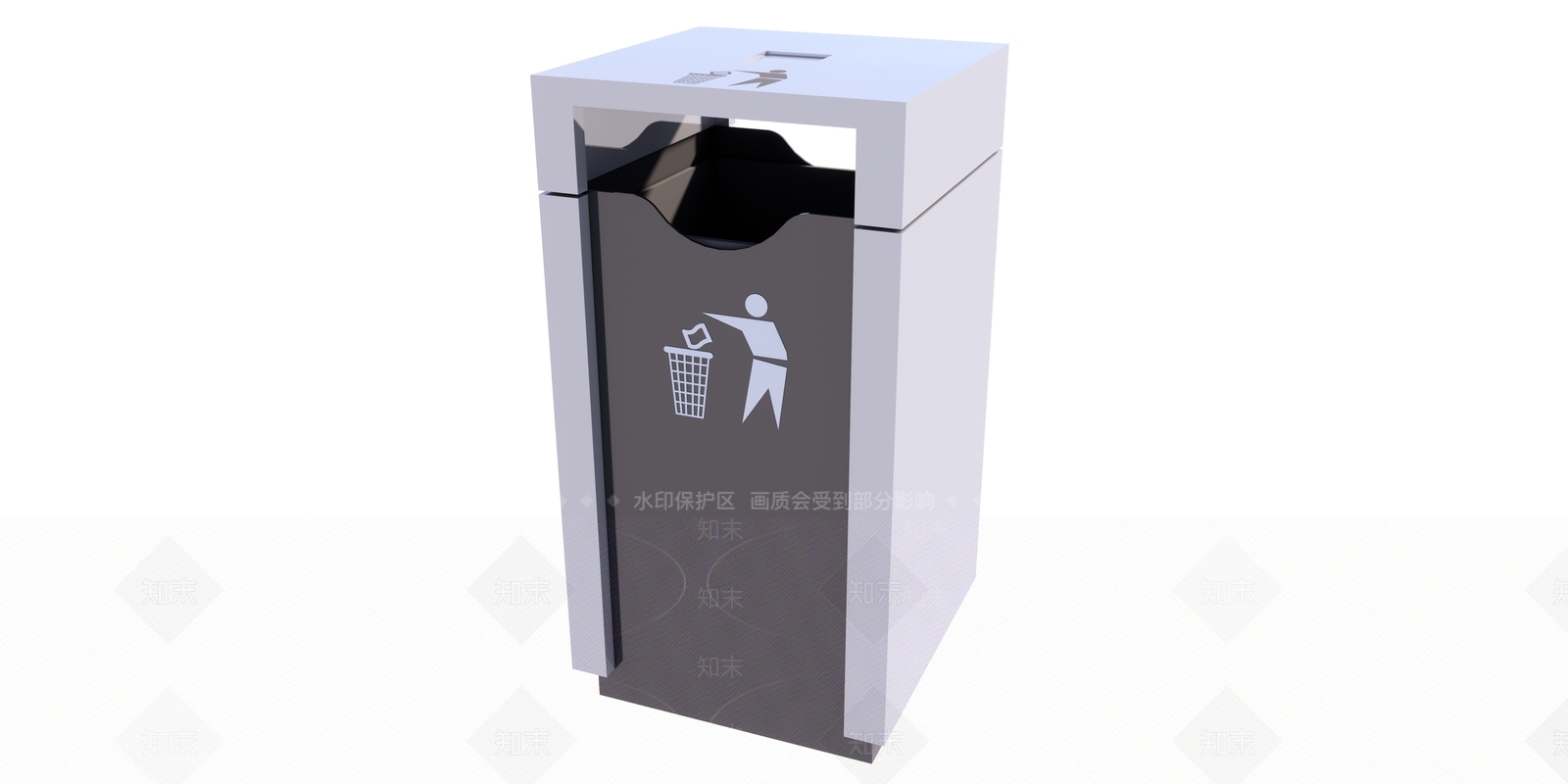 现代垃圾桶SU模型下载【ID:1110108281】
