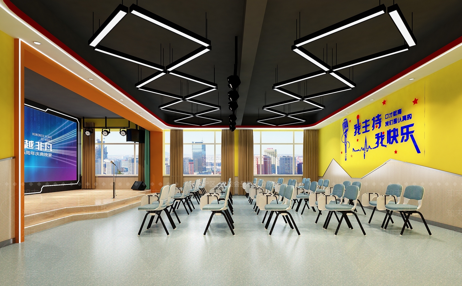 现代报告厅3D模型下载【ID:1110109237】