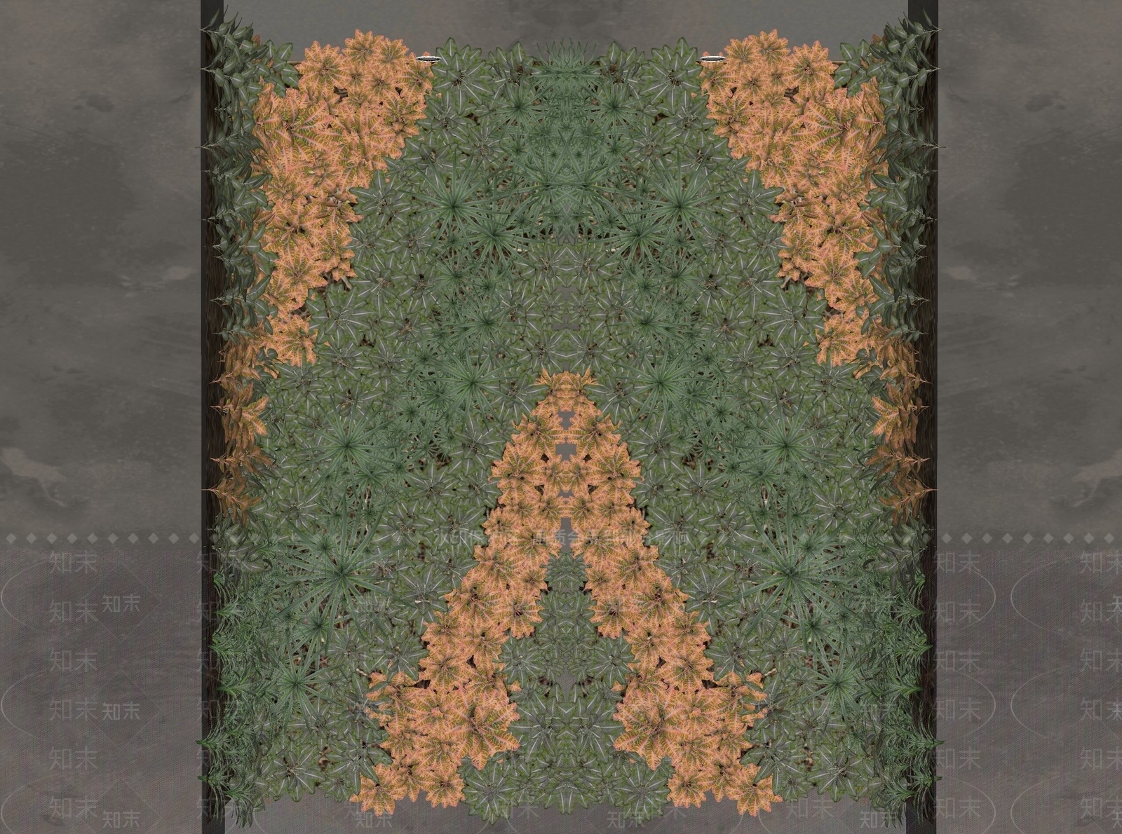 现代绿植墙SU模型下载【ID:1110110388】