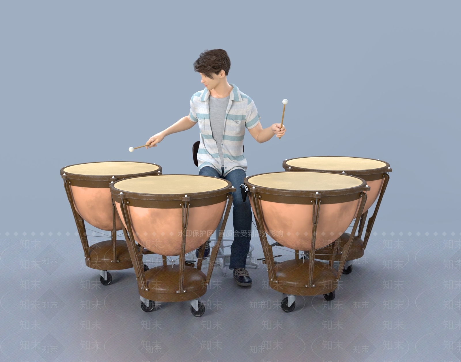 现代打击乐独奏3D模型下载【ID:1110124858】