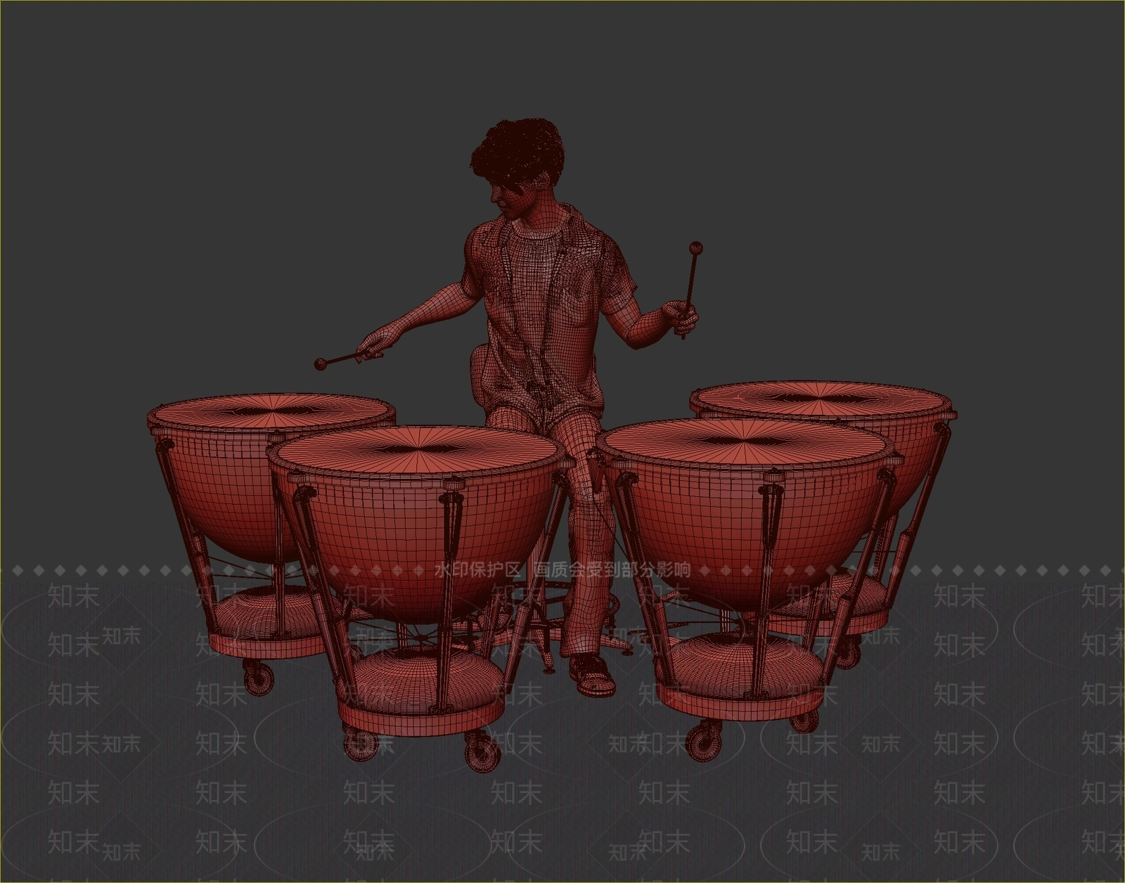 现代打击乐独奏3D模型下载【ID:1110124858】