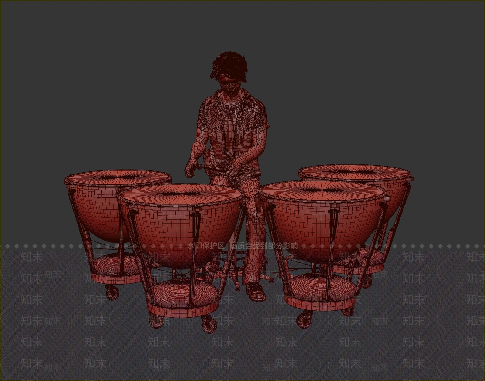 现代打击乐独奏3D模型下载【ID:1110125087】