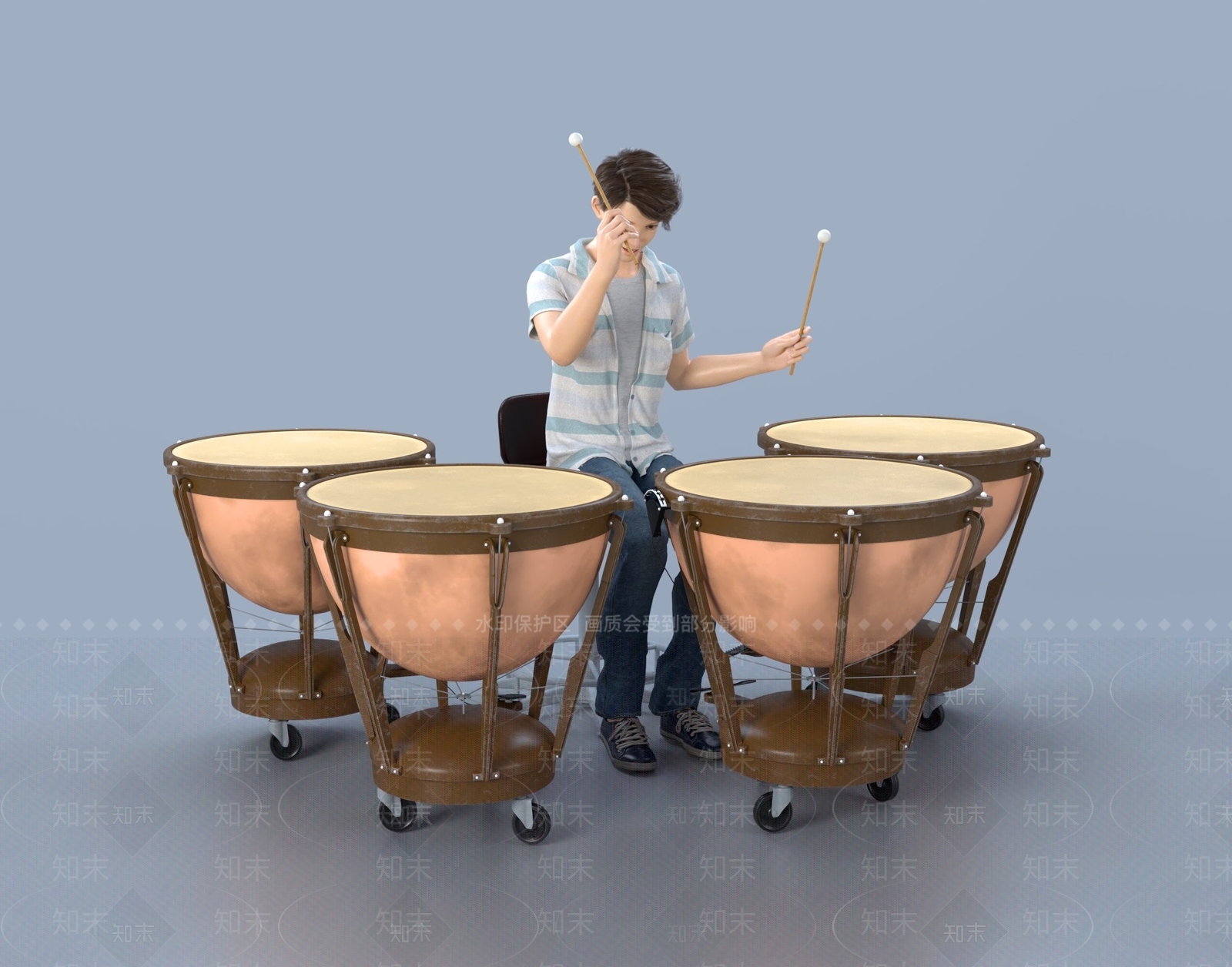 现代打击乐独奏3D模型下载【ID:1110125165】