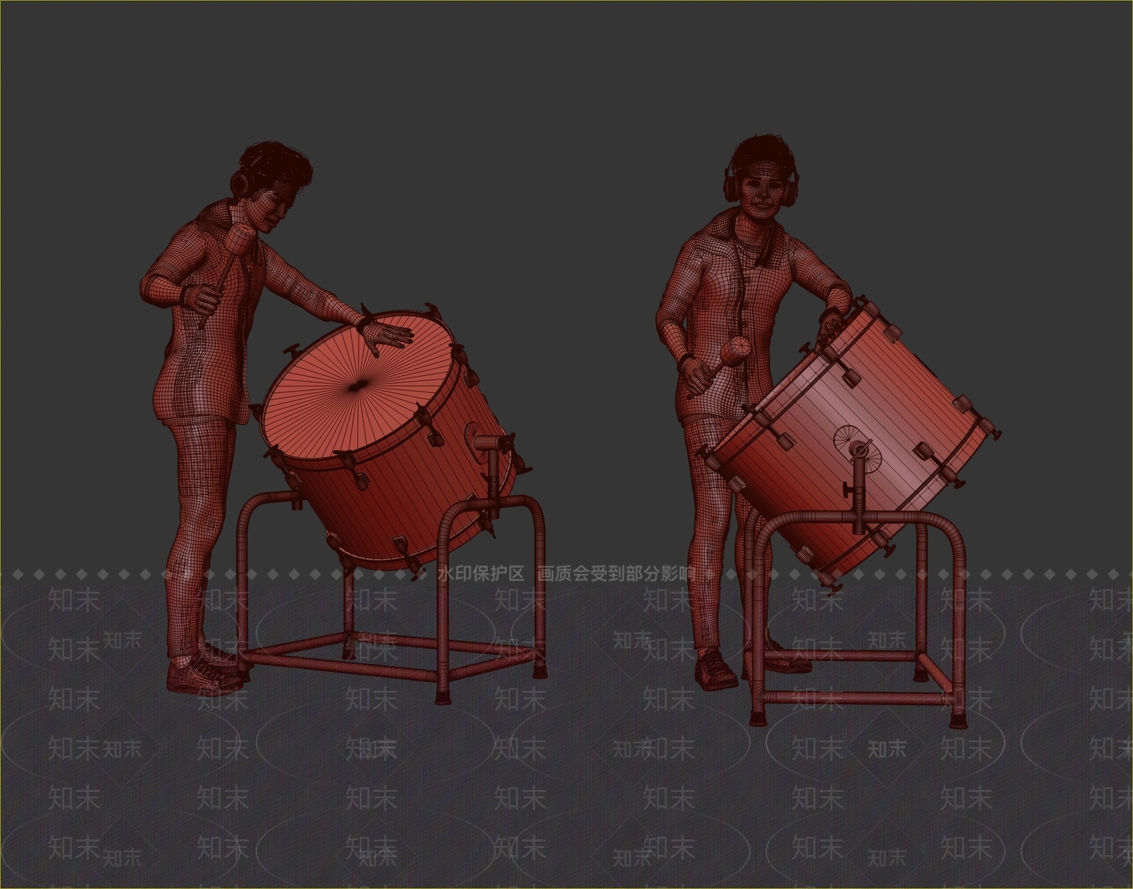 现代打击乐独奏3D模型下载【ID:1110126675】