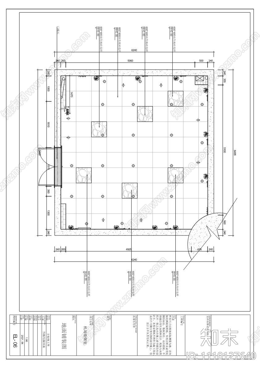 机场吸烟室施工图cad施工图下载【ID:1110127640】