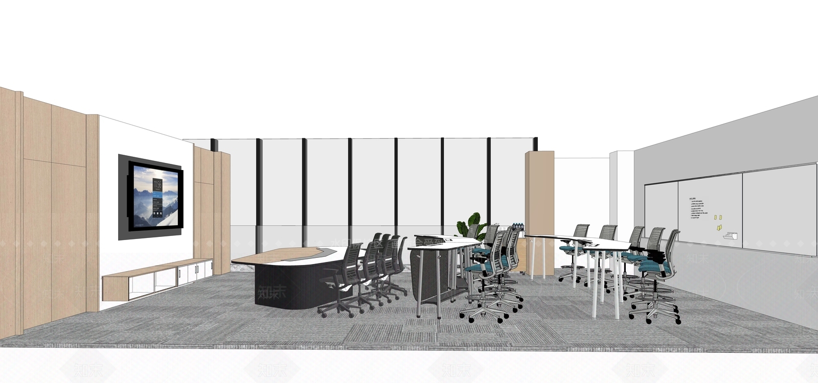 现代报告厅SU模型下载【ID:1110129725】