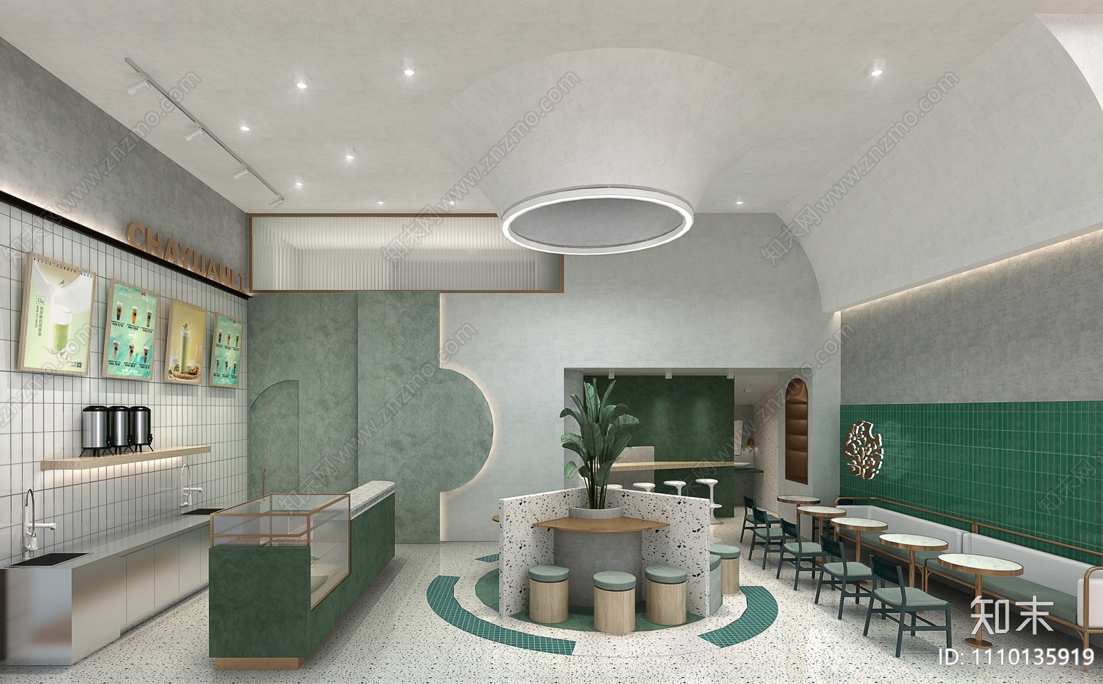 奶茶店CAD施工图下载【ID:1110135919】