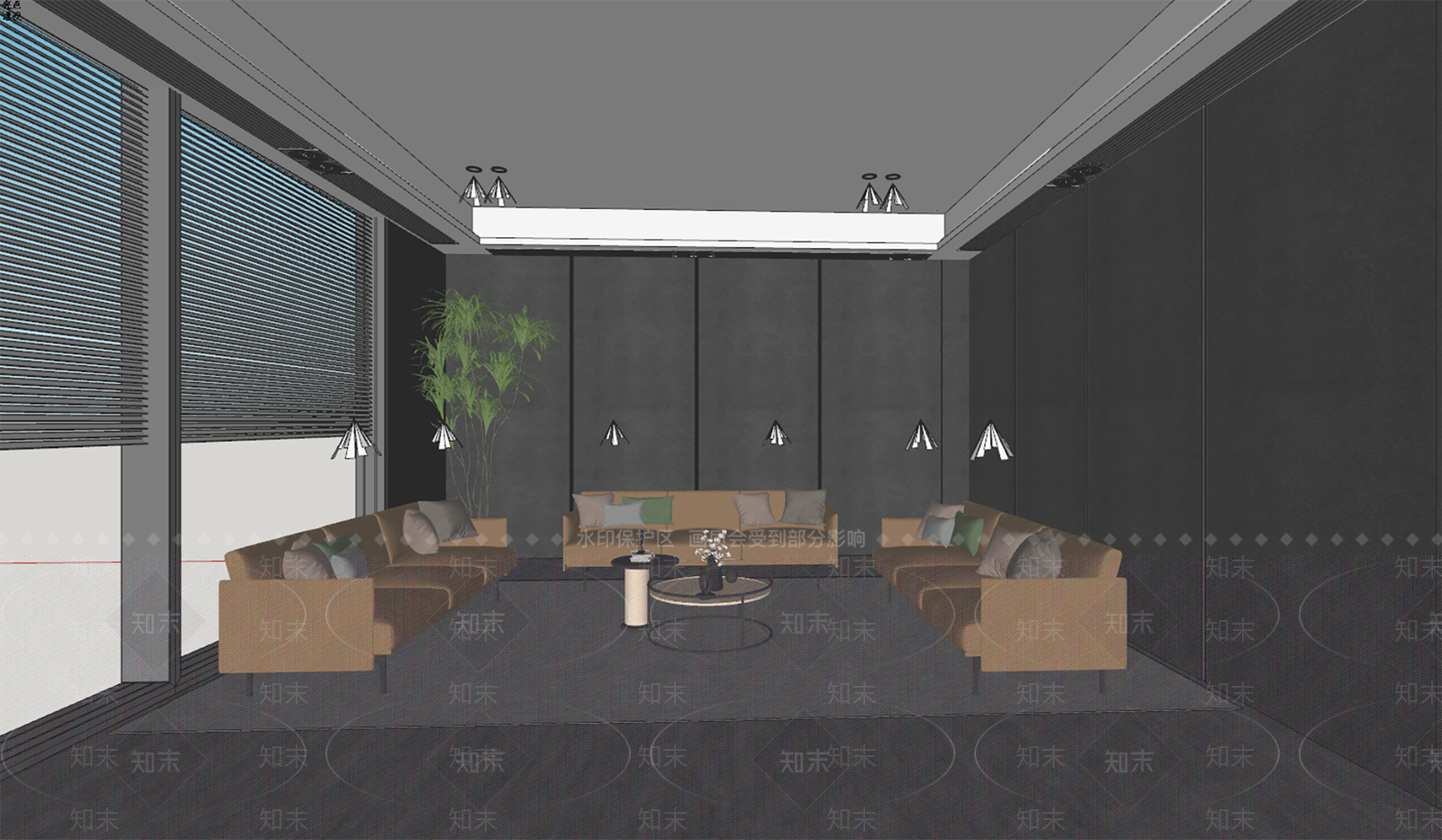 现代休息室SU模型下载【ID:1110142085】