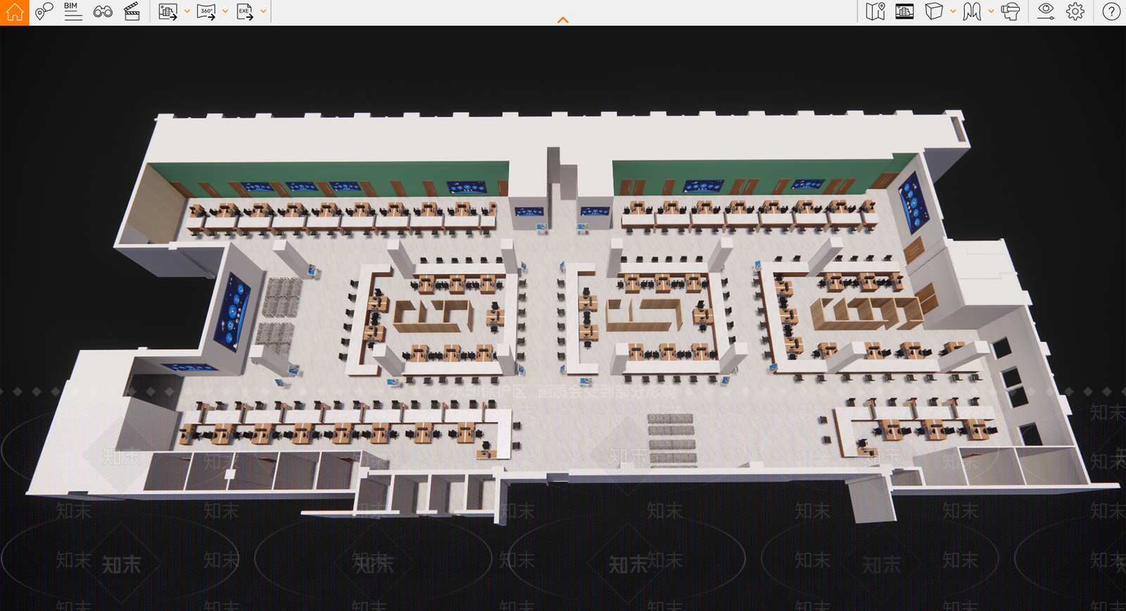 现代办事大厅SU模型下载【ID:1110142366】