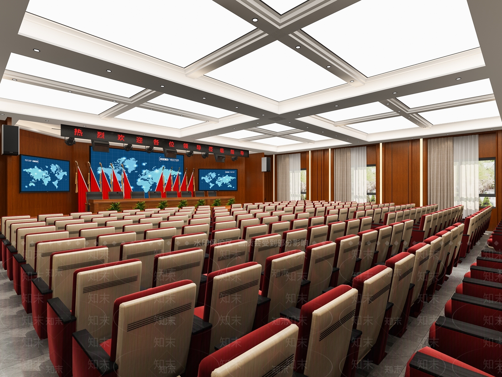 现代报告厅3D模型下载【ID:1110143638】