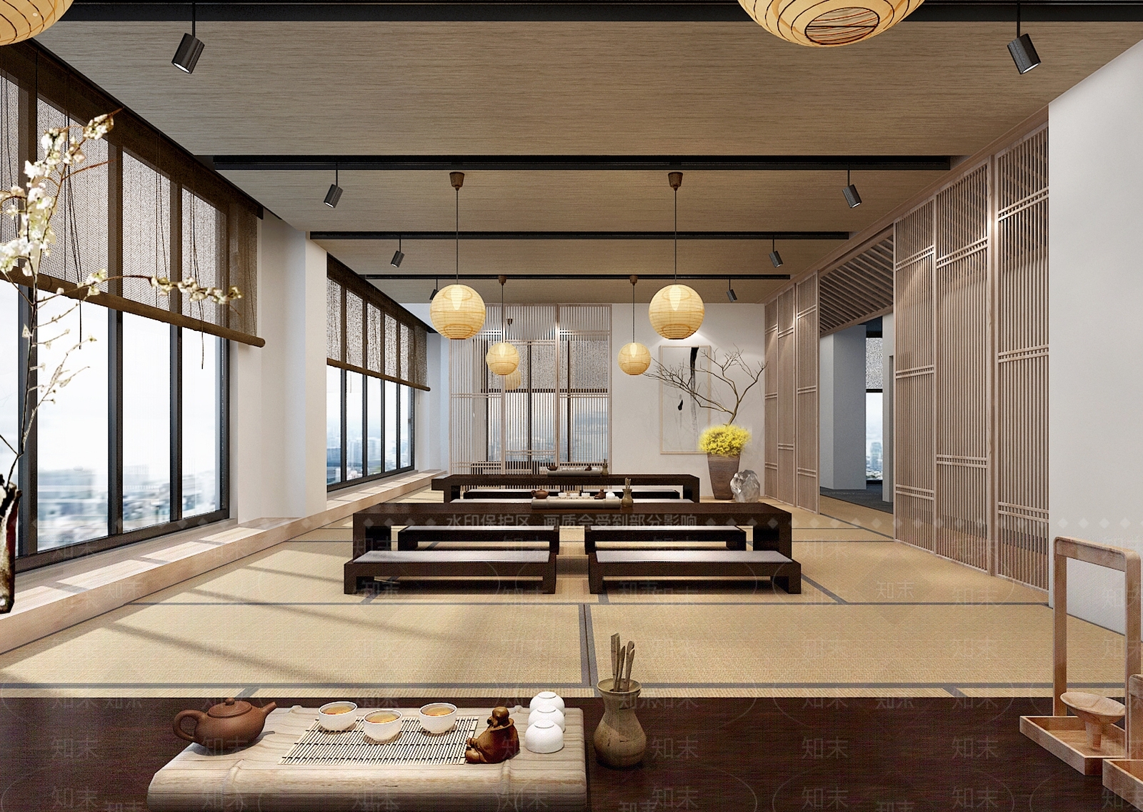 日式民宿茶室3D模型下载【ID:1110149399】