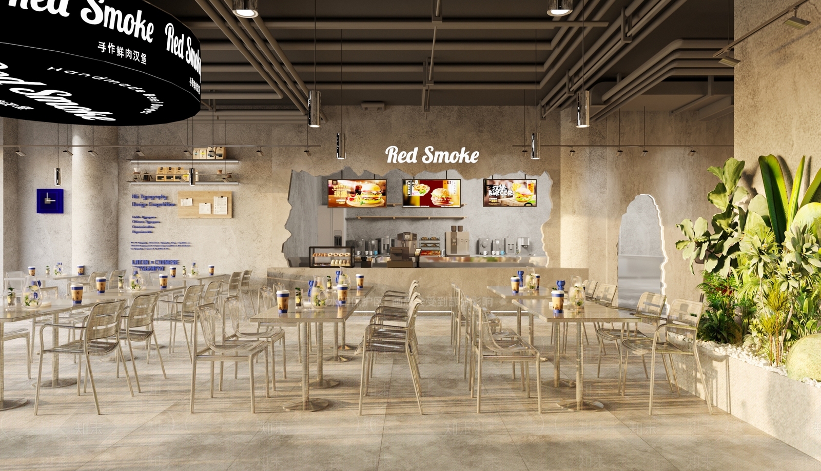 现代奶茶店3D模型下载【ID:1110154103】