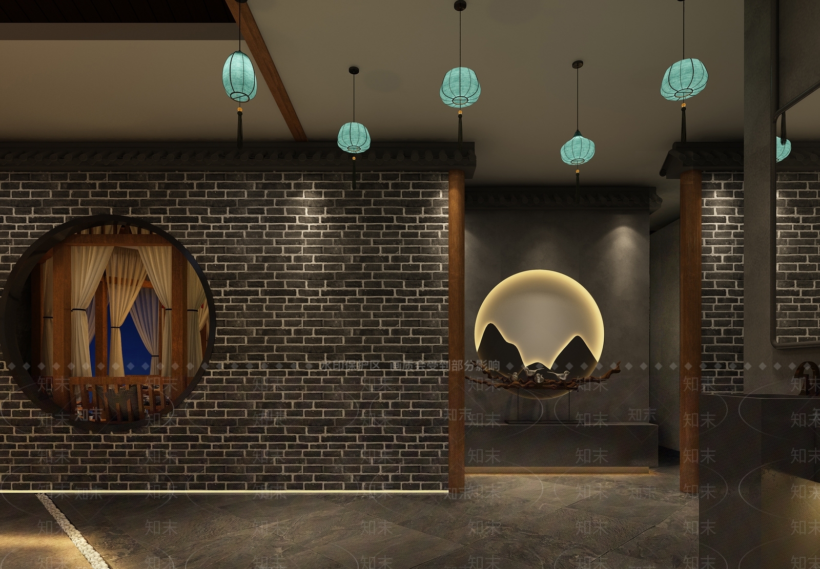 新中式火锅店3D模型下载【ID:1110154582】