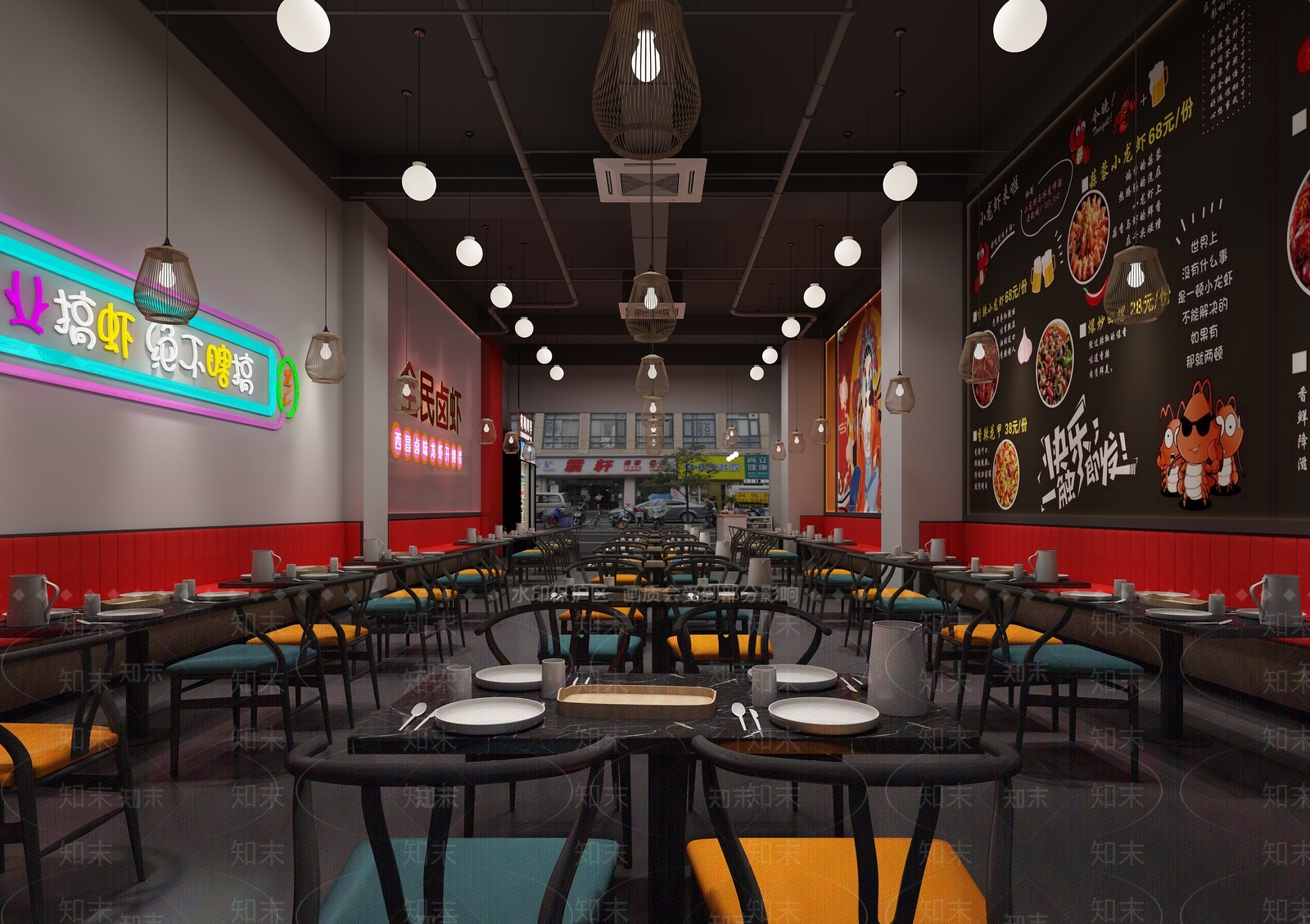 工业风火锅店3D模型下载【ID:1110160733】