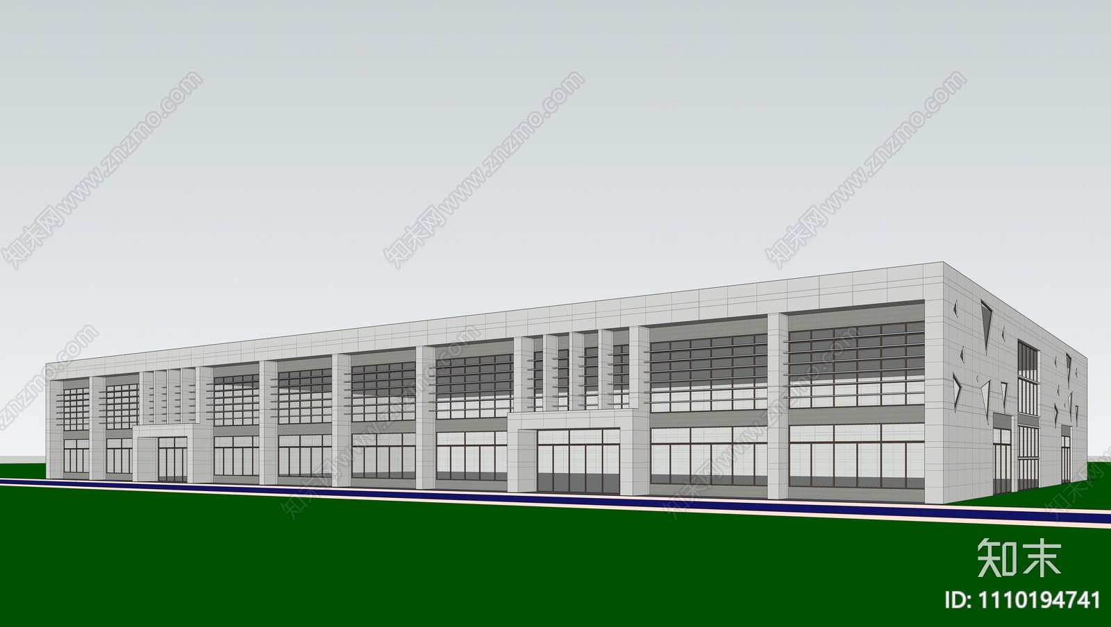 现代厂房SU模型下载【ID:1110194741】