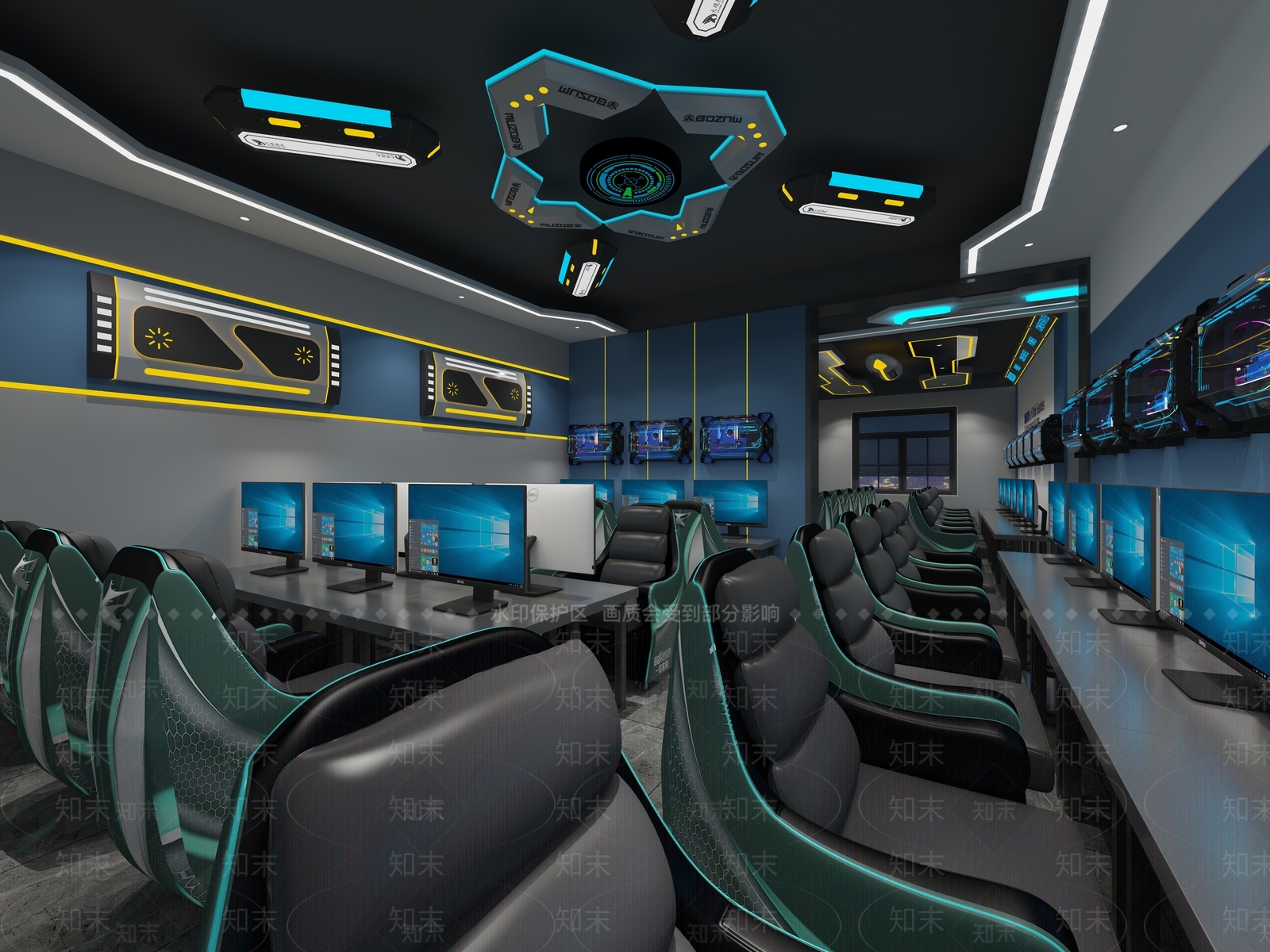 现代网吧网咖3D模型下载【ID:1110195693】
