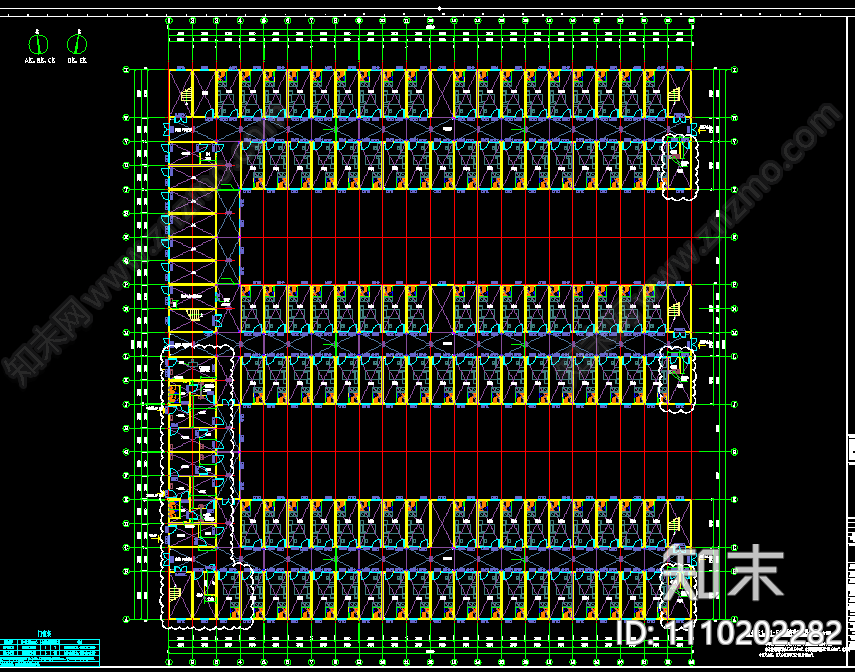 某方舱隔离单元平面图施工图下载【ID:1110202282】