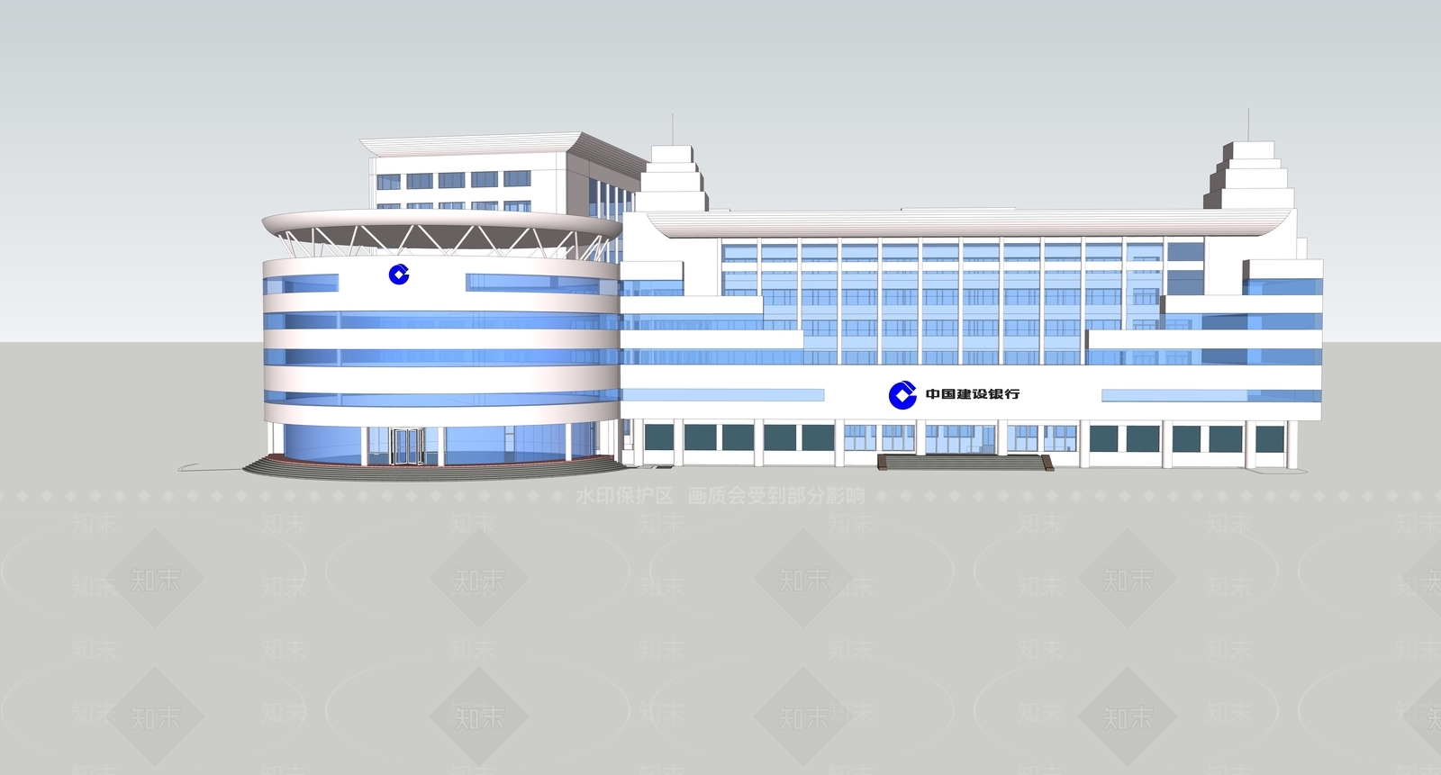 现代金融建筑SU模型下载【ID:1110208776】