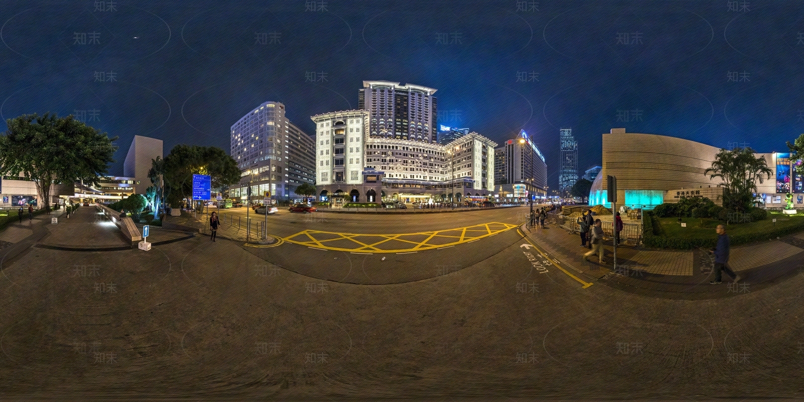 hdr城市街角夜景贴图下载【ID:1110209948】