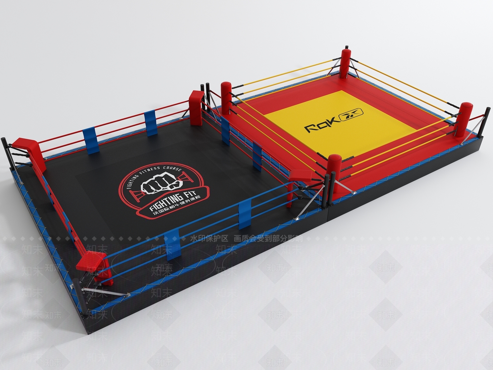 现代拳击台3D模型下载【ID:1110213985】