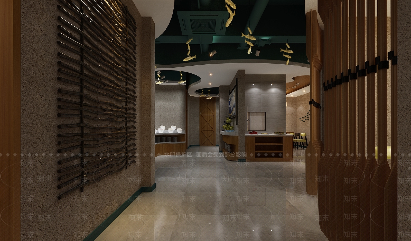 新中式火锅店3D模型下载【ID:1110219686】