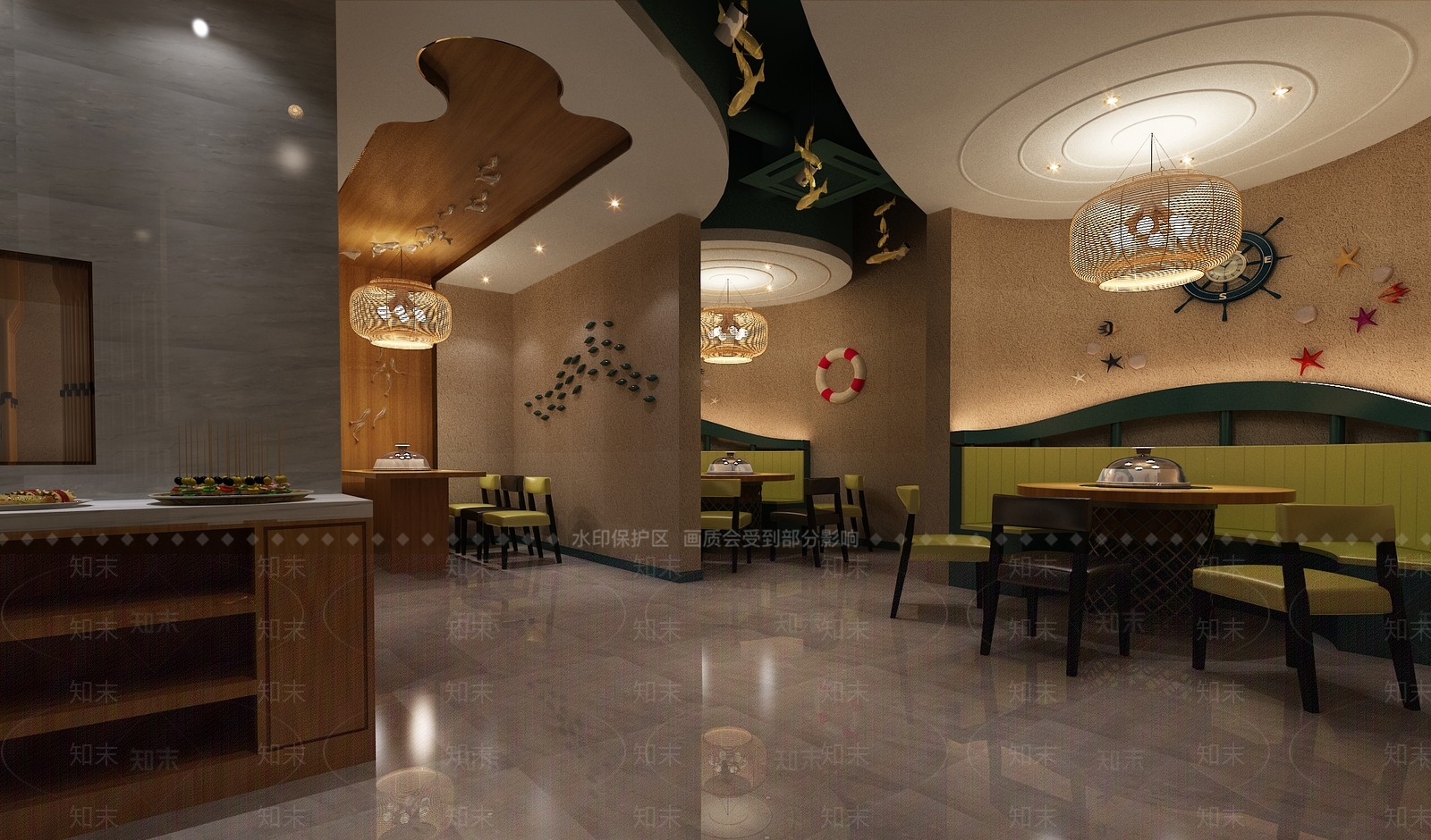 新中式火锅店3D模型下载【ID:1110219686】