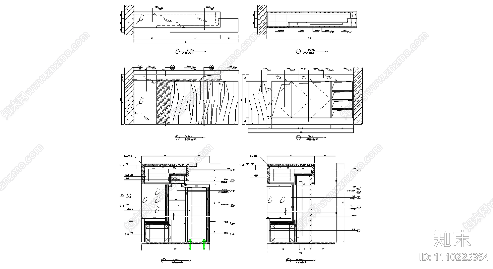 水吧间吧台节点大样图施工图下载【ID:1110225394】