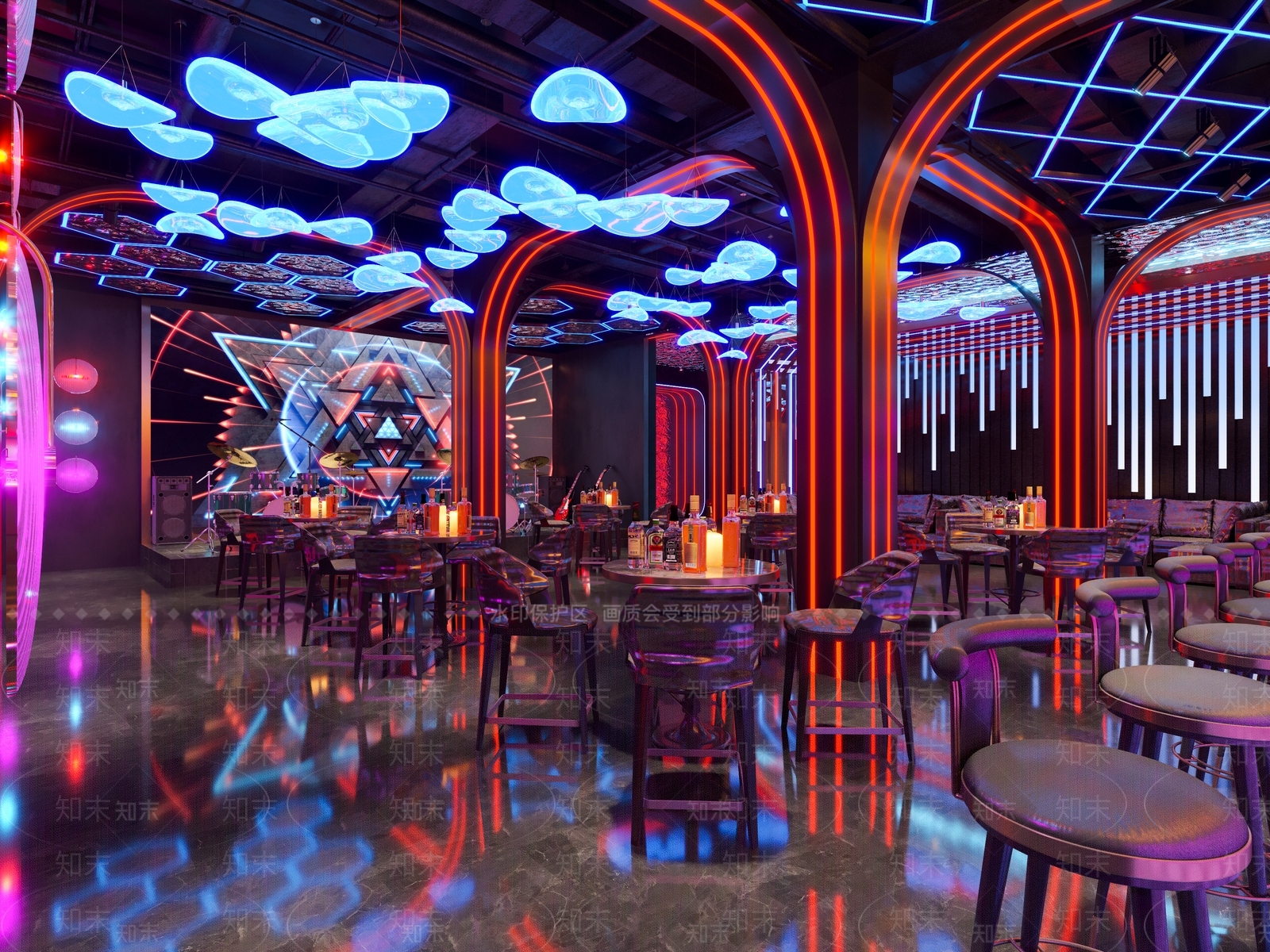 现代酒吧3D模型下载【ID:1110225922】