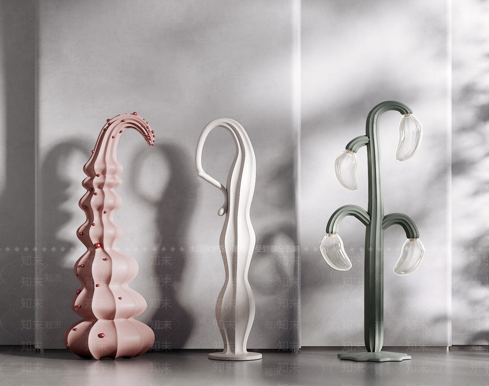 现代落创意地灯SU模型下载【ID:1110226672】