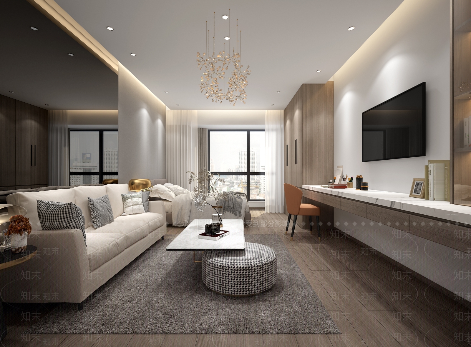 现代单身公寓3D模型下载【ID:1110230875】