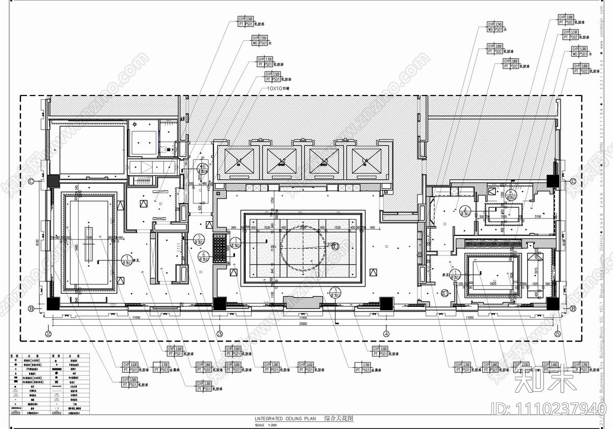 希爾頓酒店350㎡總統套房cad施工詳圖施工圖下載