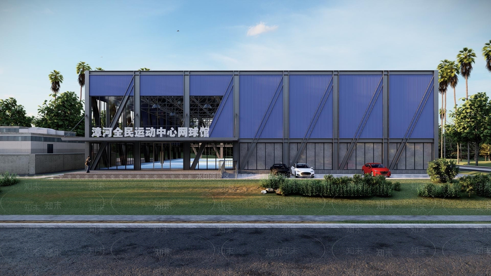 工业体育建筑SU模型下载【ID:1110240573】
