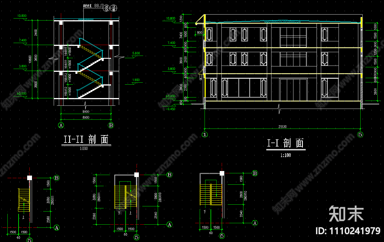 西安古建营业厅cad施工图下载【ID:1110241979】