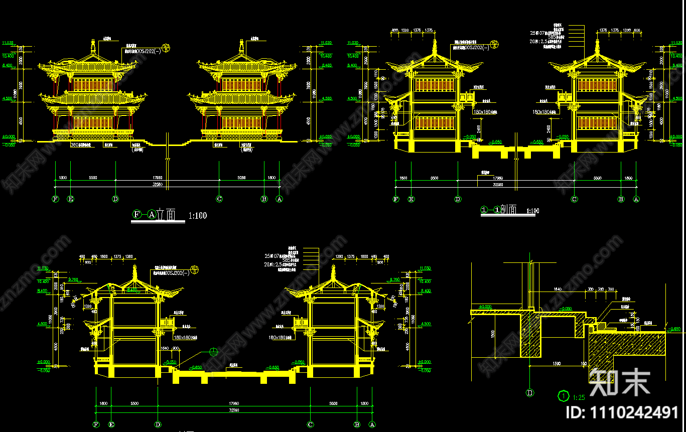 云南古建改造cad施工图下载【ID:1110242491】