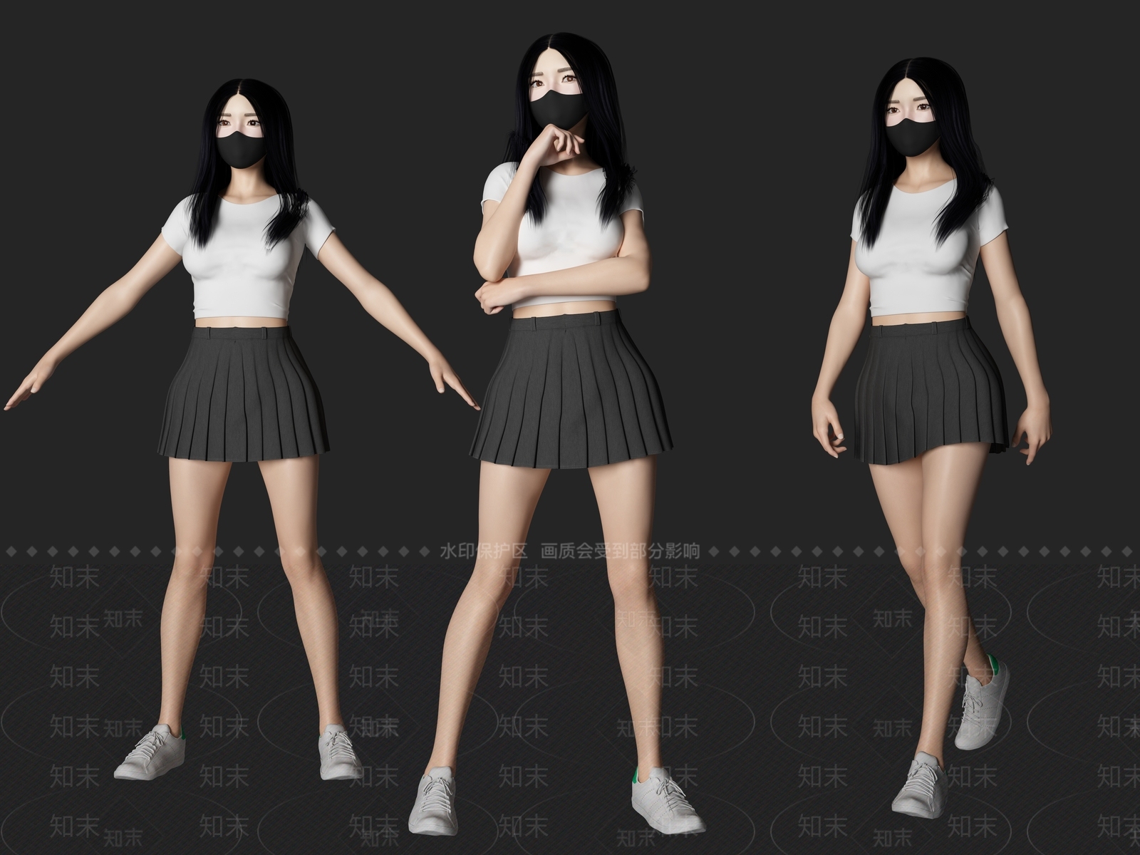 现代女人SU模型下载【ID:1110243341】