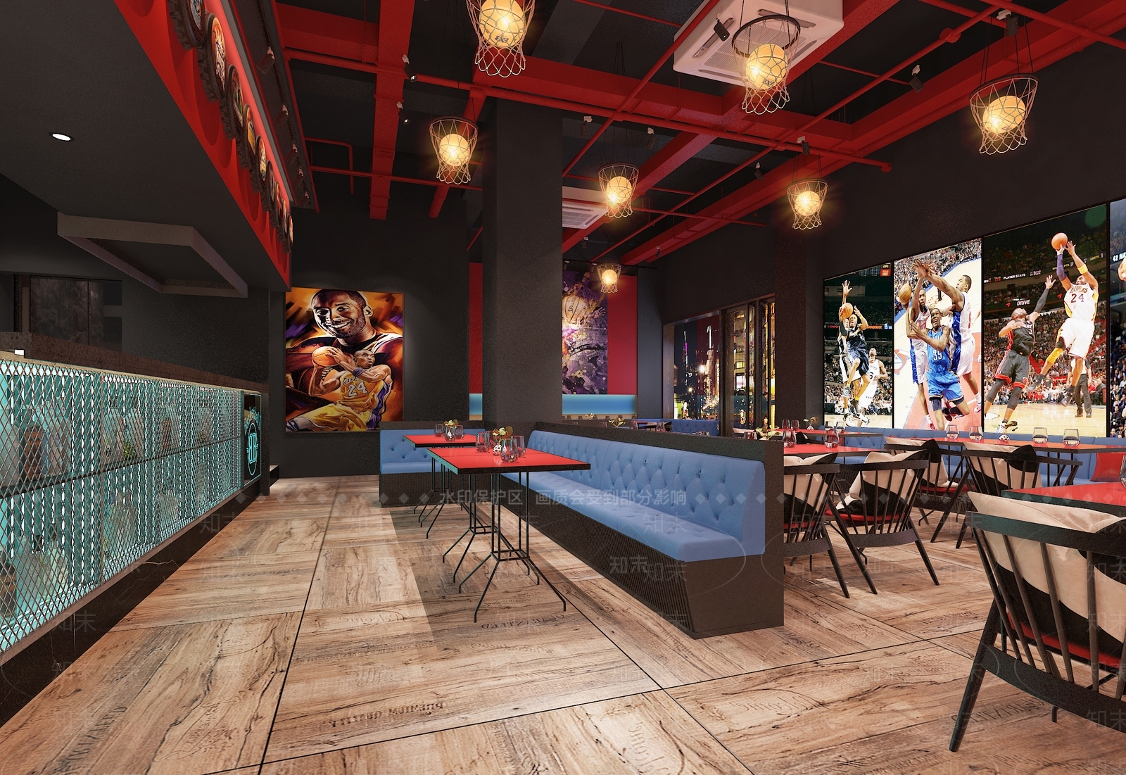 现代烧烤店3D模型下载【ID:1110250750】