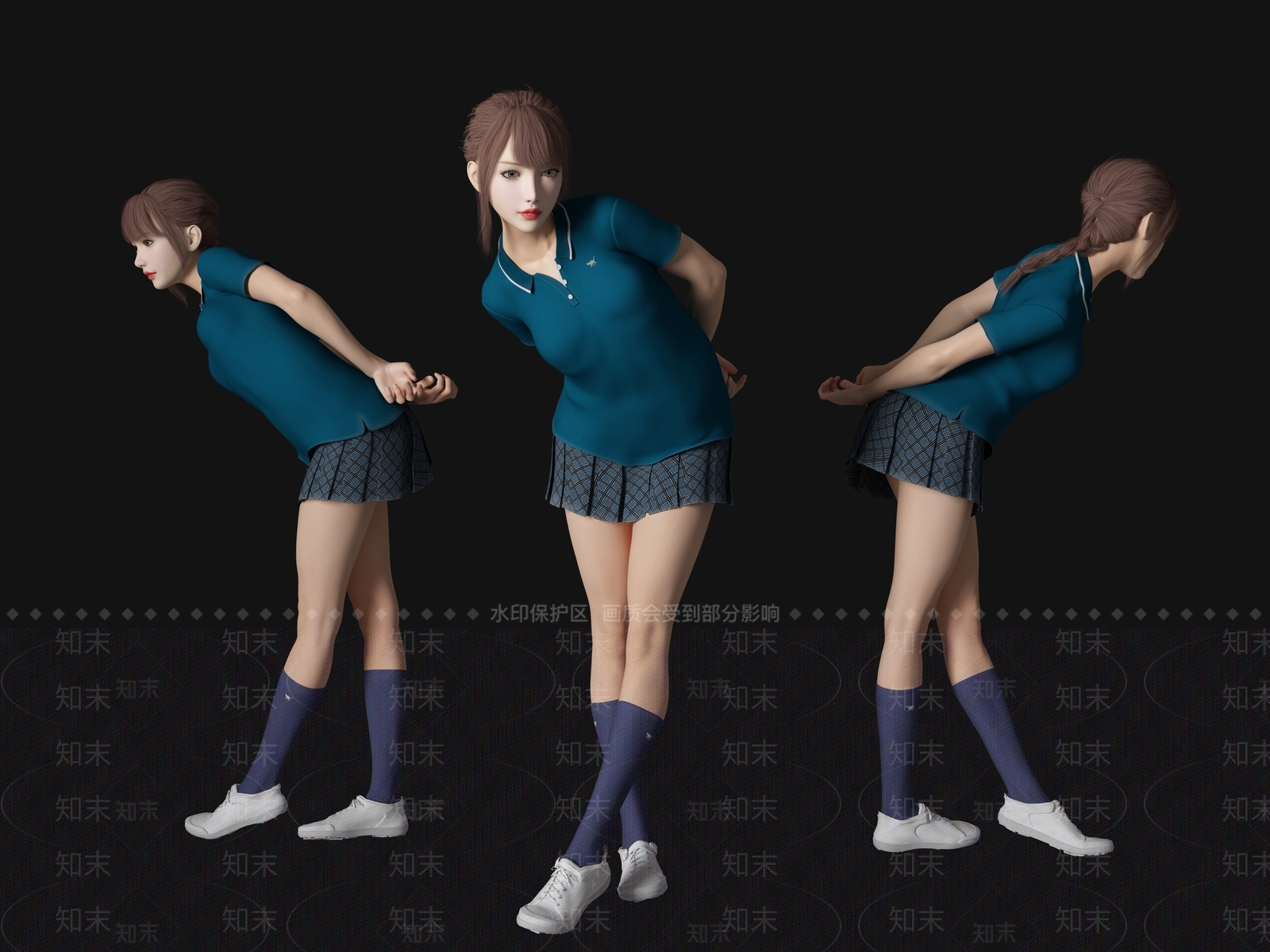 现代女人SU模型下载【ID:1110252353】