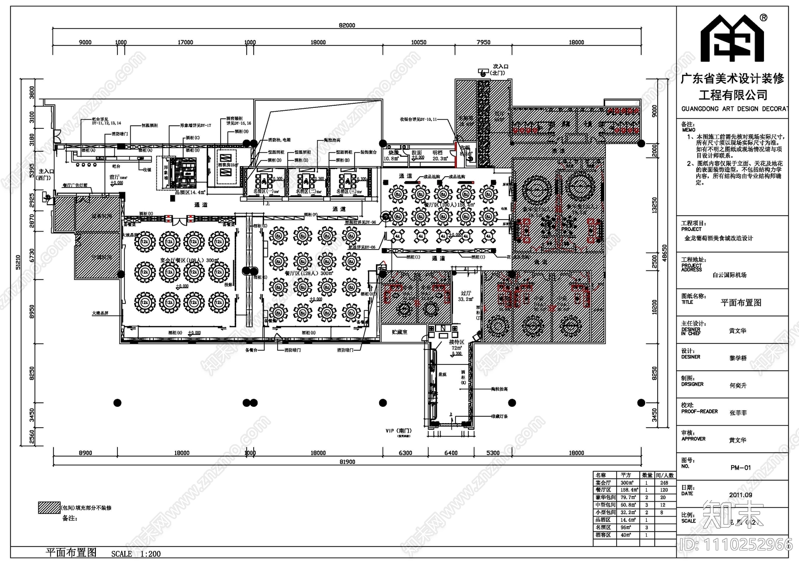 白云国际机场金龙美酒美食城改造项目　施工图施工图下载【ID:1110252966】