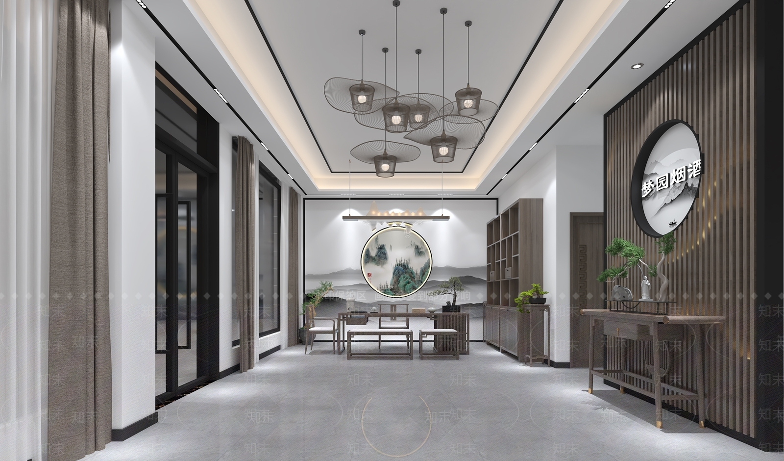 新中式烟酒店3D模型下载【ID:1110255668】