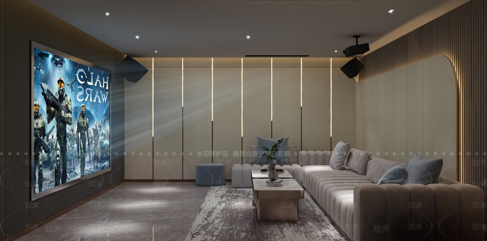 现代家居影音室3D模型下载【ID:1110257762】